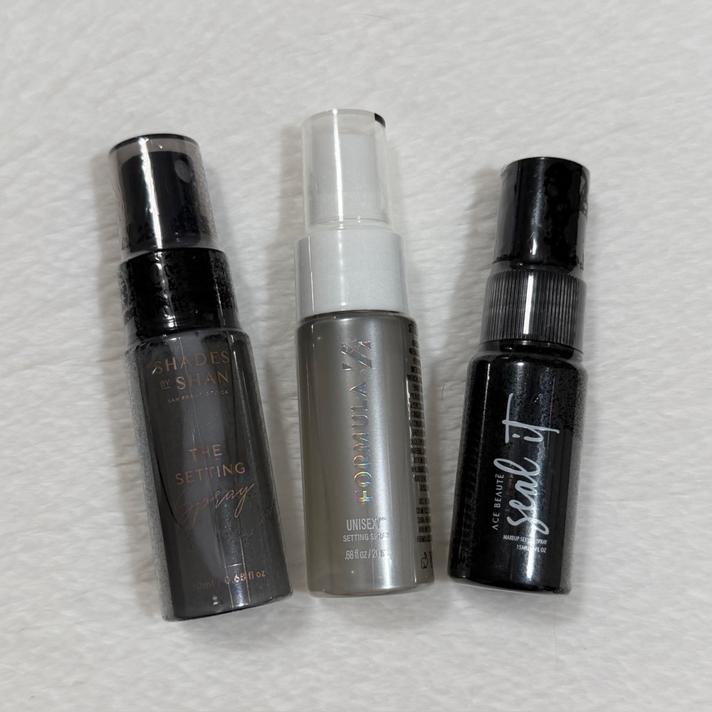 Makeup Minis Setting Spray Bundle Set : Formula Z, Shades by Shan, & Ace Beaute
